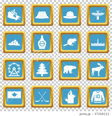 Canada travel icons azure 37208122
