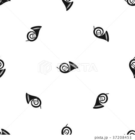 French horn pattern seamless black French horn pattern seamless black 37208453