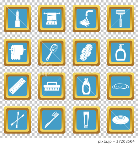 Hygiene tools icons azure 37208504