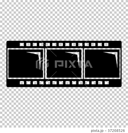 Film strip icon, simple black style 37208526