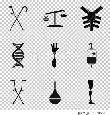 Damage icons set, simple style Damage icons set, simple style 37208615
