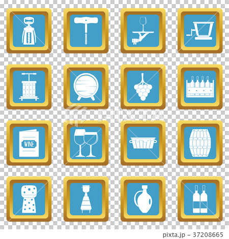 Wine icons azure Wine icons azure 37208665