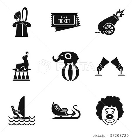 Catcher icons set, simple style 37208729