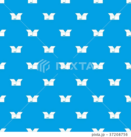 Opened cardboard box pattern seamless blue 37208756
