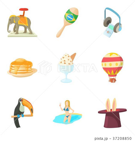 Focus icons set, cartoon style 37208850
