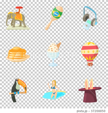 Focus icons set, cartoon style 37208850