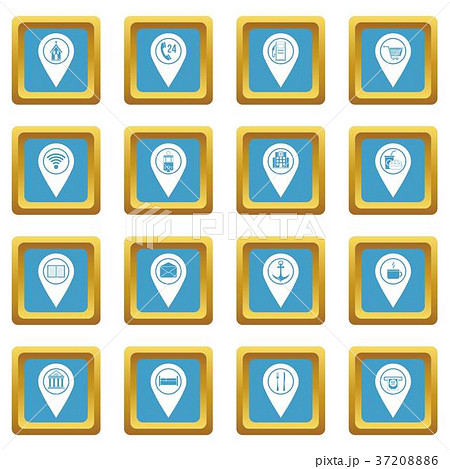 Points of interest icons azure Points of interest icons azure 37208886