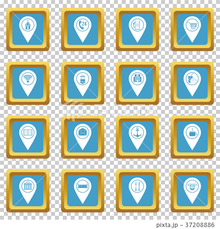 Points of interest icons azure Points of interest icons azure 37208886