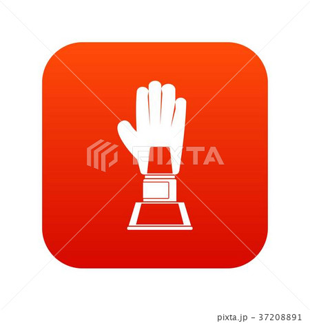 Baseball glove award icon digital red Baseball glove award icon digital red 37208891