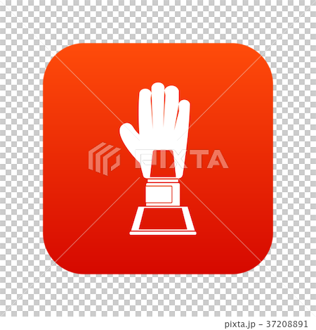 Baseball glove award icon digital red Baseball glove award icon digital red 37208891