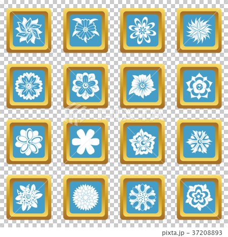 Different flowers icons azure 37208893