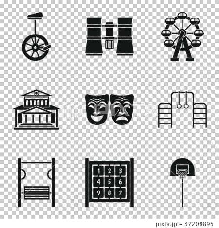 Showroom icons set, simple style 37208895