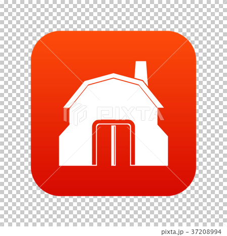 Blacksmith workshop building icon digital red Blacksmith workshop building icon digital red 37208994