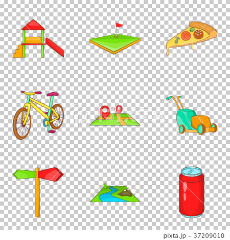 Pointer icons set, cartoon style 37209010