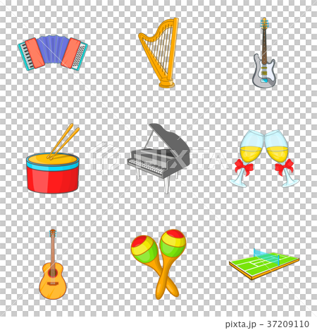 Diversion icons set, cartoon style 37209110