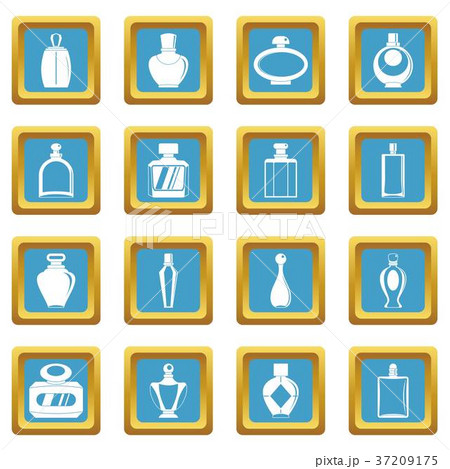 Perfume bottles icons azure 37209175