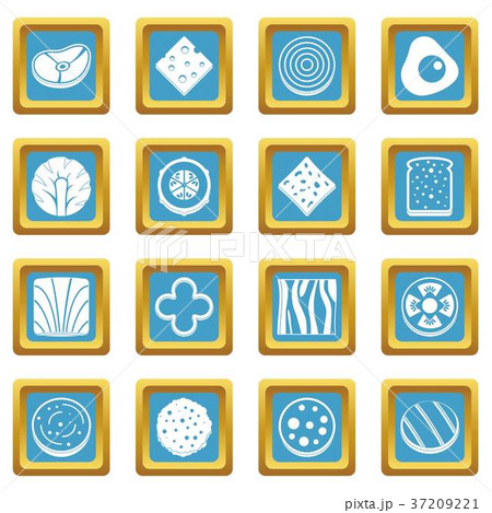 Slice food ingredient icons azure Slice food ingredient icons azure 37209221