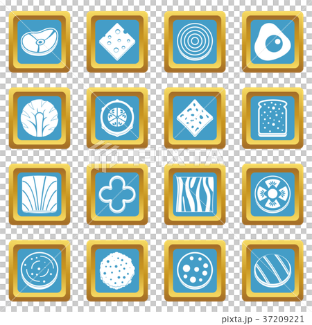 Slice food ingredient icons azure Slice food ingredient icons azure 37209221