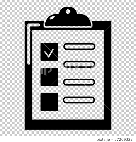 Checklist icon, simple black style 37209322