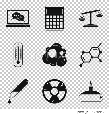 Calculator icons set, simple style 37209422