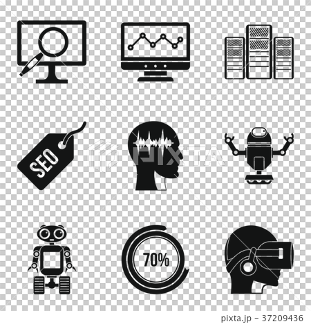 Numerator icons set, simple style - Stock Illustration [37209436] - PIXTA