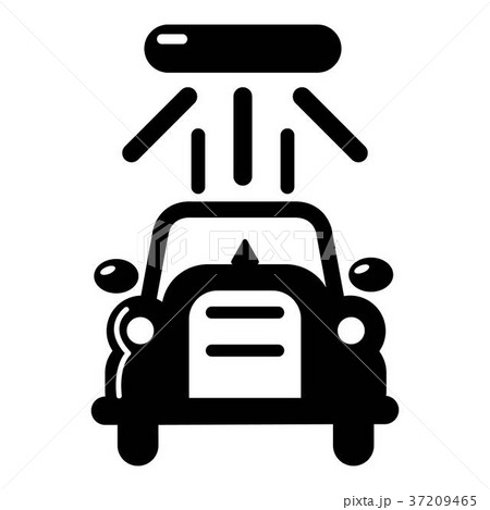 Car wash icon, simple black style 37209465
