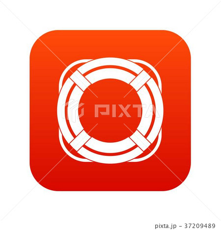 Lifebuoy icon digital red 37209489