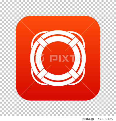 Lifebuoy icon digital red 37209489