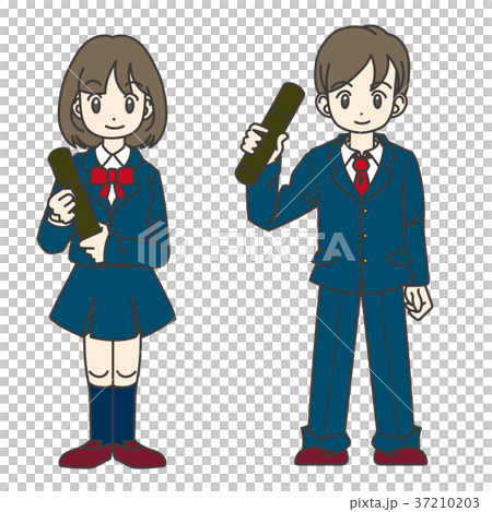 Illustration of a graduation student Illustration of a graduation student 37210203