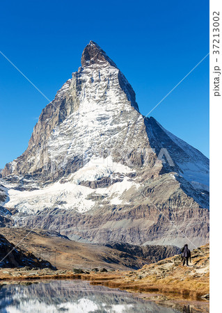 Matterhorn mountain with reflection in Switzerland Matterhorn mountain with reflection in Switzerland 37213002