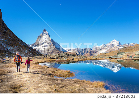 backpack with Matterhorn mountain in Switzerland 37213003