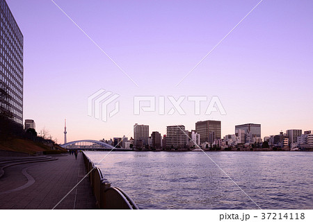 隅田川 隅田川テラス 東京風景 隅田川 隅田川テラス 東京風景 37214118