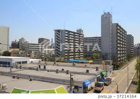 osaka city view by train 37214164