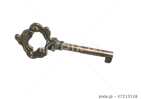 vintage key in white isolated vintage key in white isolated 37215538