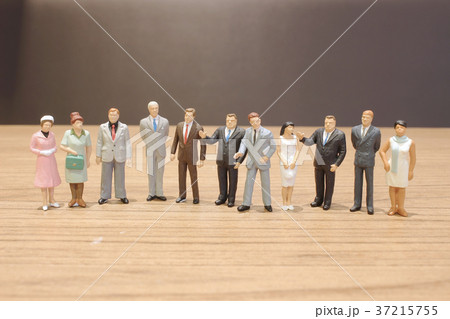 the figure of busines people on stage the figure of busines people on stage 37215755