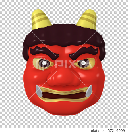 Setsubun's face of red demon Setsubun's face of red demon 37216009