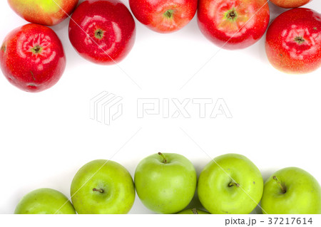 red and green apples isolated on white background 37217614