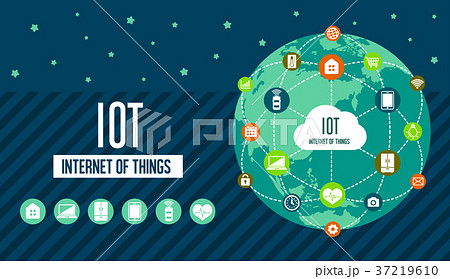 IoT(Internet of things) / モノのインターネットイメージイラスト(地球) 37219610