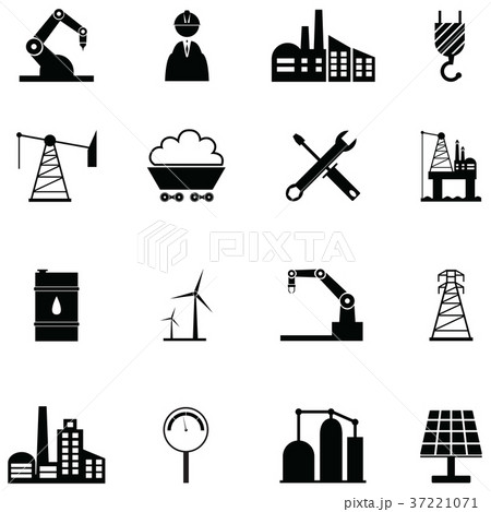 industry icon set 37221071