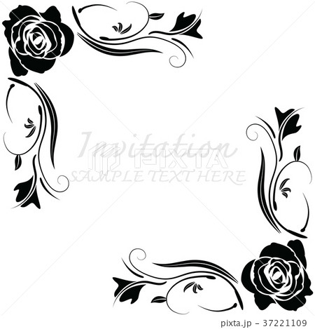 Invitation card with floral pattern 37221109