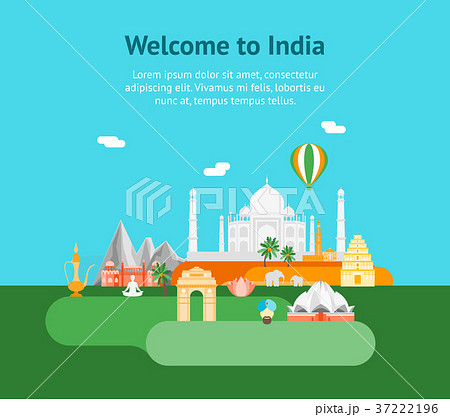 Cartoon Symbol of India Background Tourism Concept Cartoon Symbol of India Background Tourism Concept 37222196