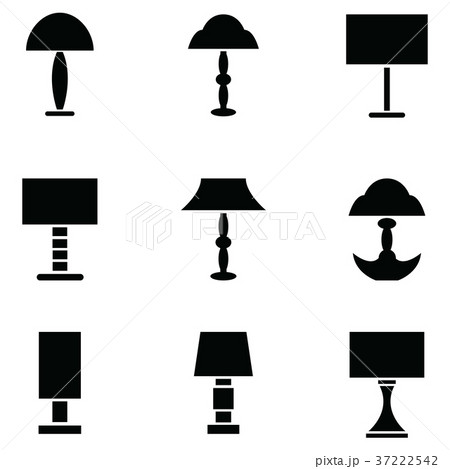 Lamp Icon Setのイラスト素材