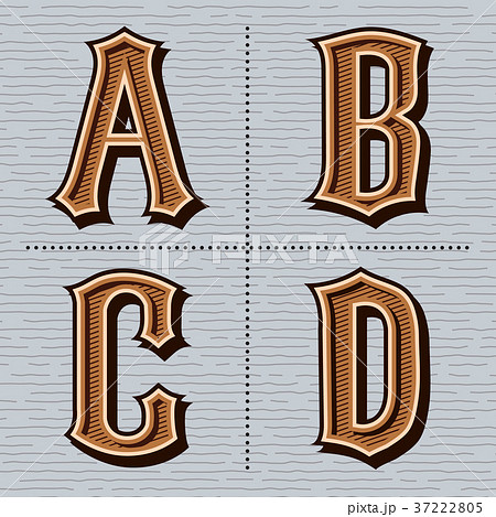 Alphabet western design vector (a, b, c, d) Alphabet western design vector (a, b, c, d) 37222805