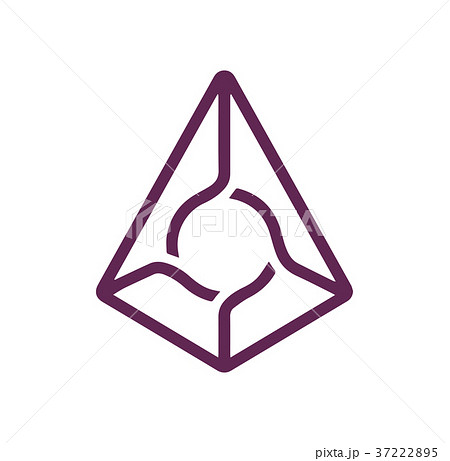 仮想通貨カラーアイコン アルトコイン オーガー Augur のイラスト素材
