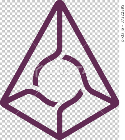 仮想通貨カラーアイコン アルトコイン オーガー Augur のイラスト素材
