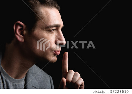 Stylish guy is calling for silence Stylish guy is calling for silence 37223610