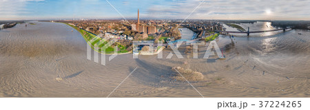 Aerial view of the skyline of the city of Duisburg Aerial view of the skyline of the city of Duisburg 37224265