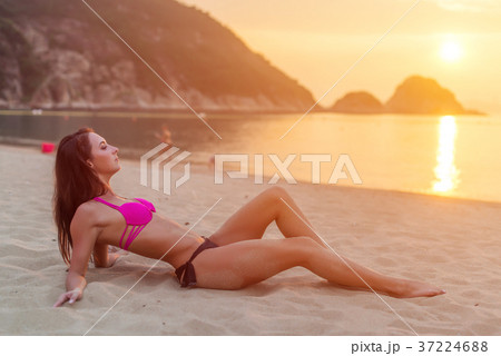Slim young woman with perfect sexy body wearing Slim young woman with perfect sexy body wearing 37224688