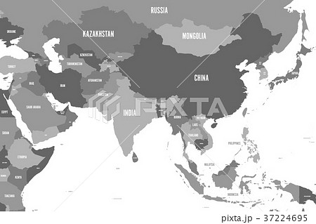 Political map of western, southern and eastern 37224695