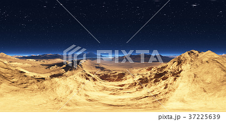 Panorama of desert landscape sunset 37225639